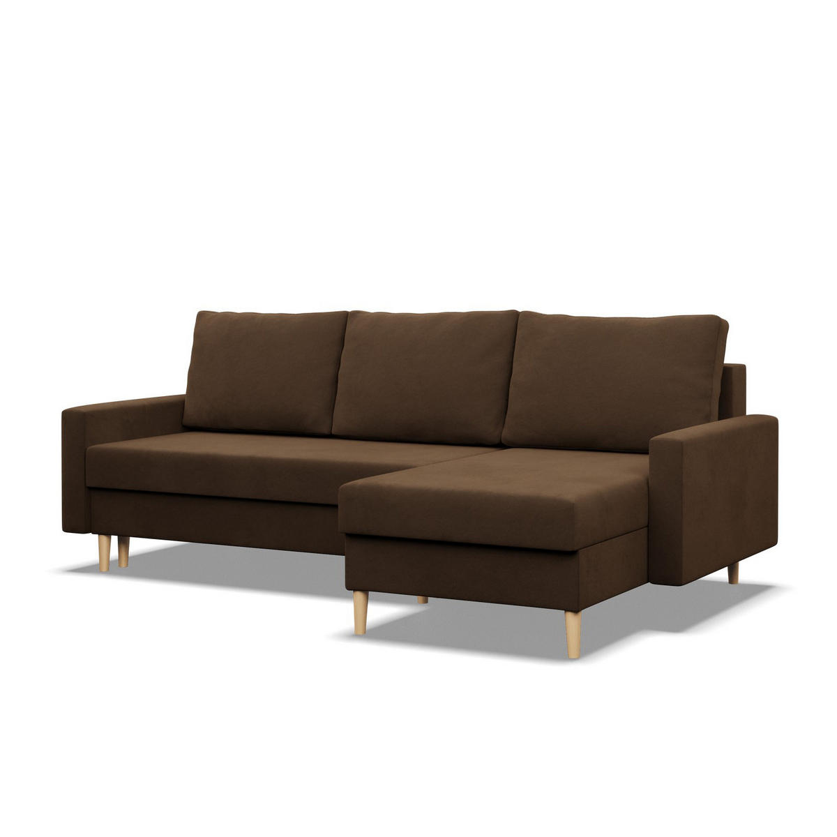 ECKSOFA MIT SCHLAFFUNKTION BLANK, Braun - Braun, Textil (223/140cm) - Mebligo