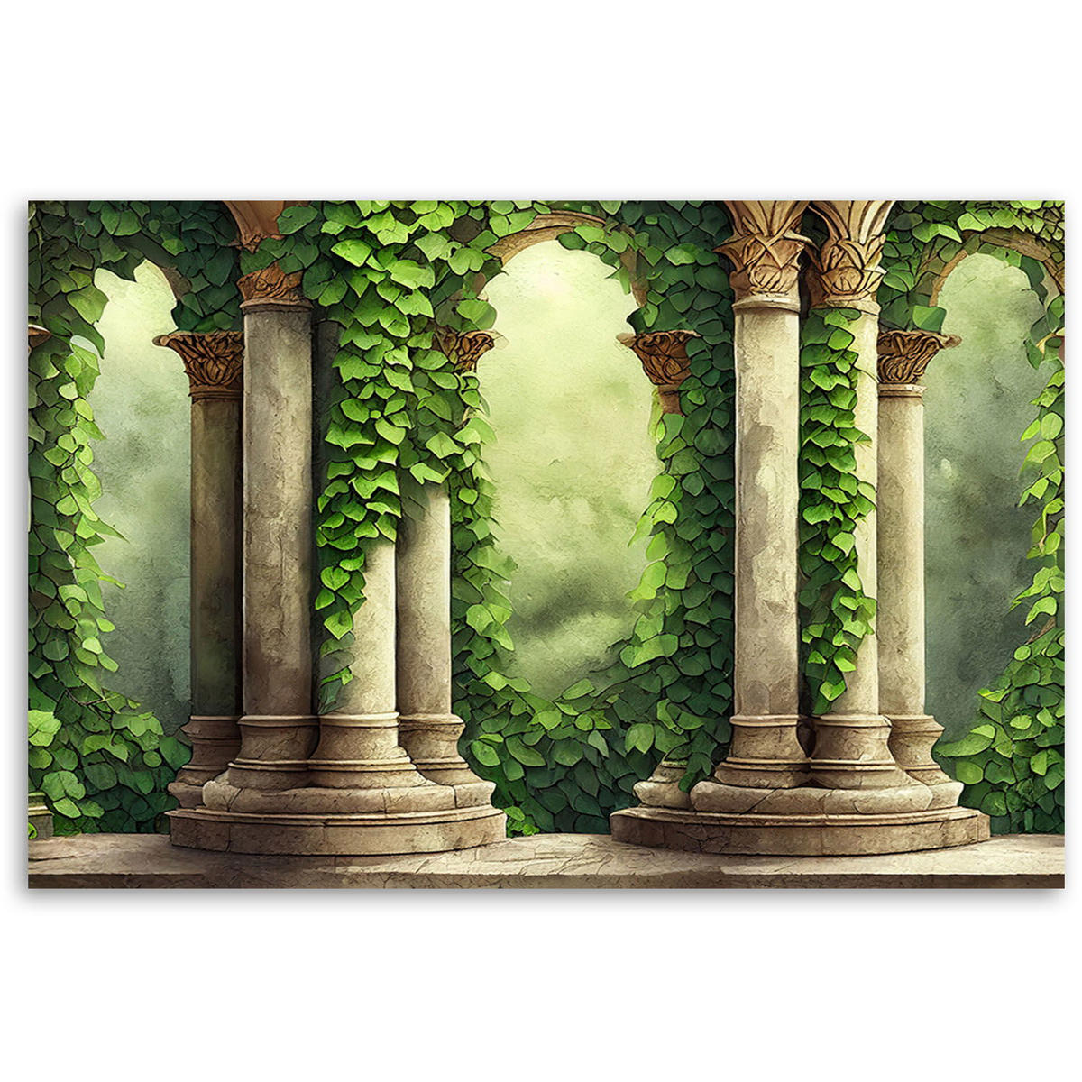 KUNSTDRUCK Grün 100/70 cm - Grün, Textil (100/70cm) - KUNSTLOFT