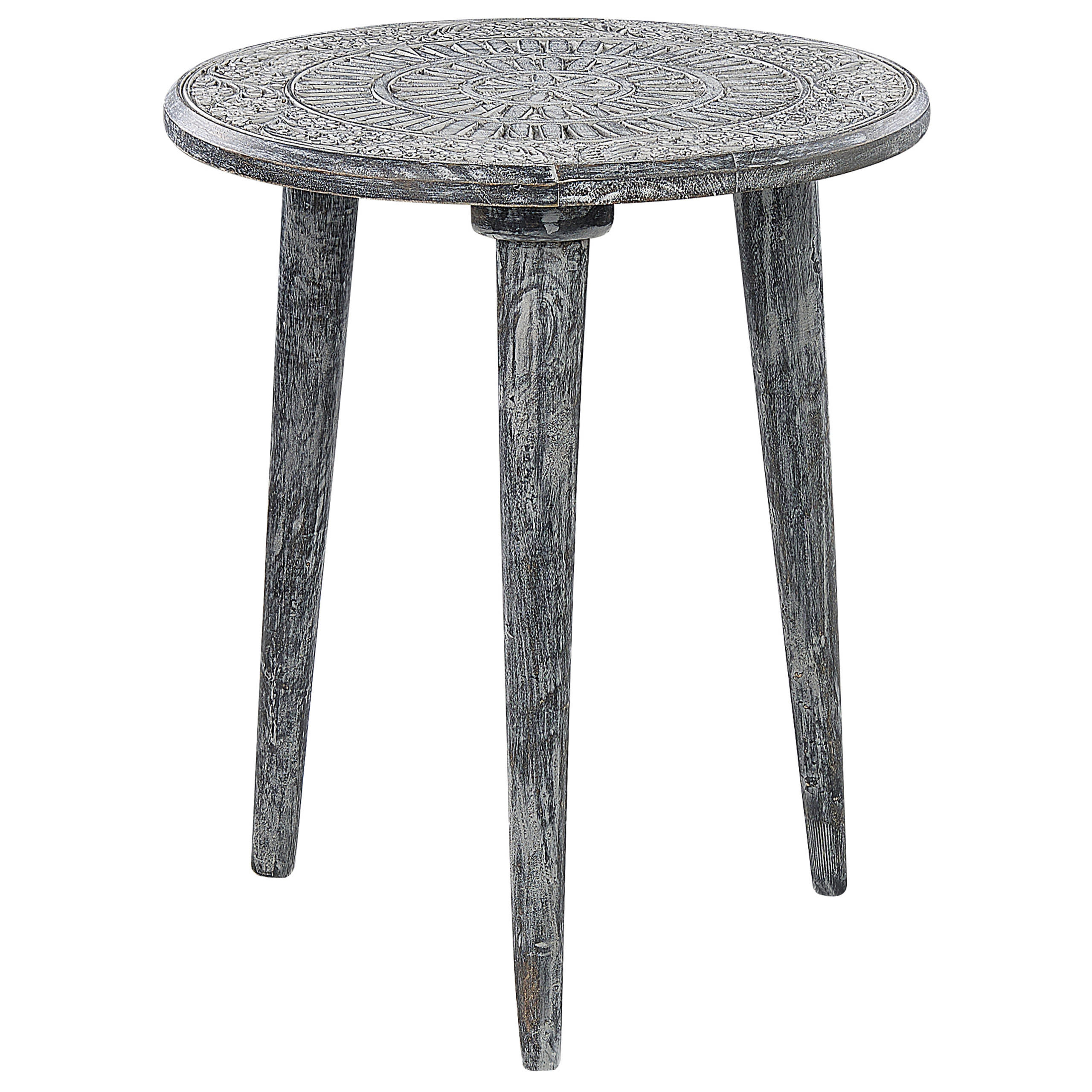 BEISTELLTISCH 2er-Set Rund Grau Jatra - Grau, Holz (45/45cm) - Beliani