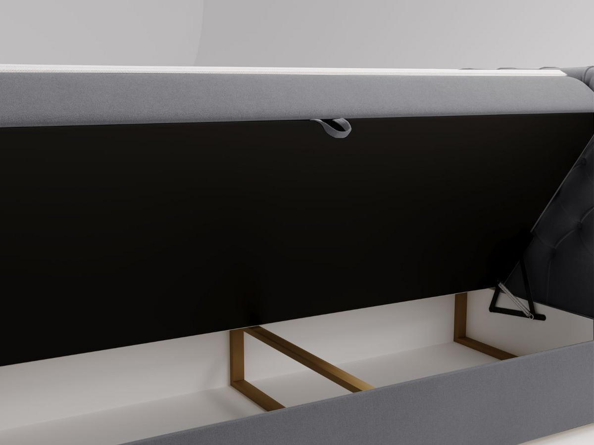 BOXBETT Montego 180x200 Grau - Grau, Holz/Textil (180/200cm) - Graingold