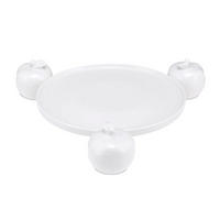 KUCHENPLATTE/ Tortenplatte "Alzatina Mele" Fattoria 22 cm - Weiß, Keramik (22/7/22cm) - La Porcellana Bianca