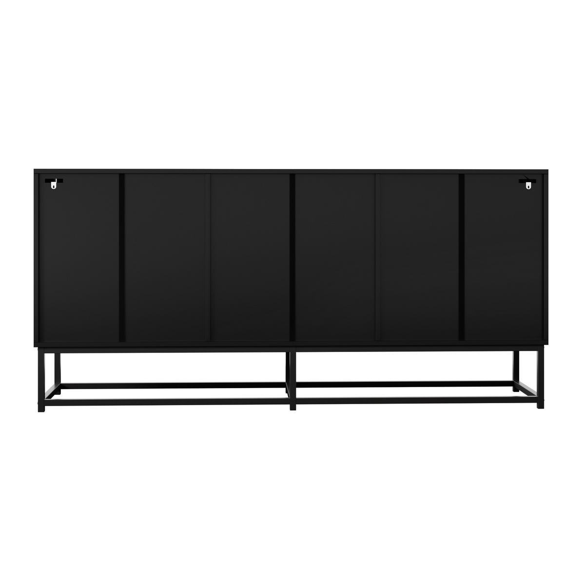 SIDEBOARD Black 160/38/75,5 cm - Schwarz, Holzwerkstoff (160/75.5/38cm) - PANGIVO