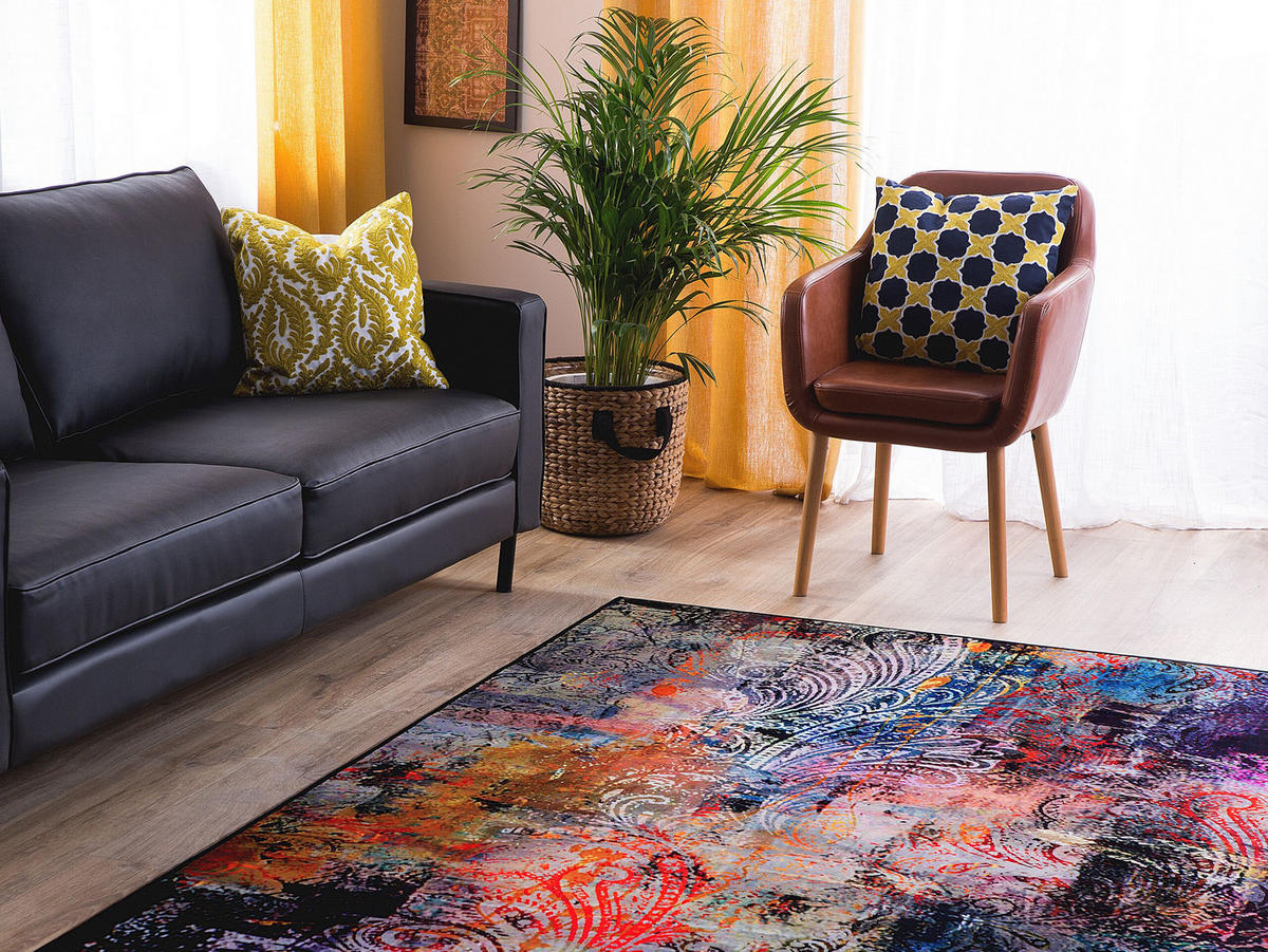 KURZFLOR-TEPPICH Mardin 230/160 cm - Multicolor, Kunststoff (160/230cm) - Beliani