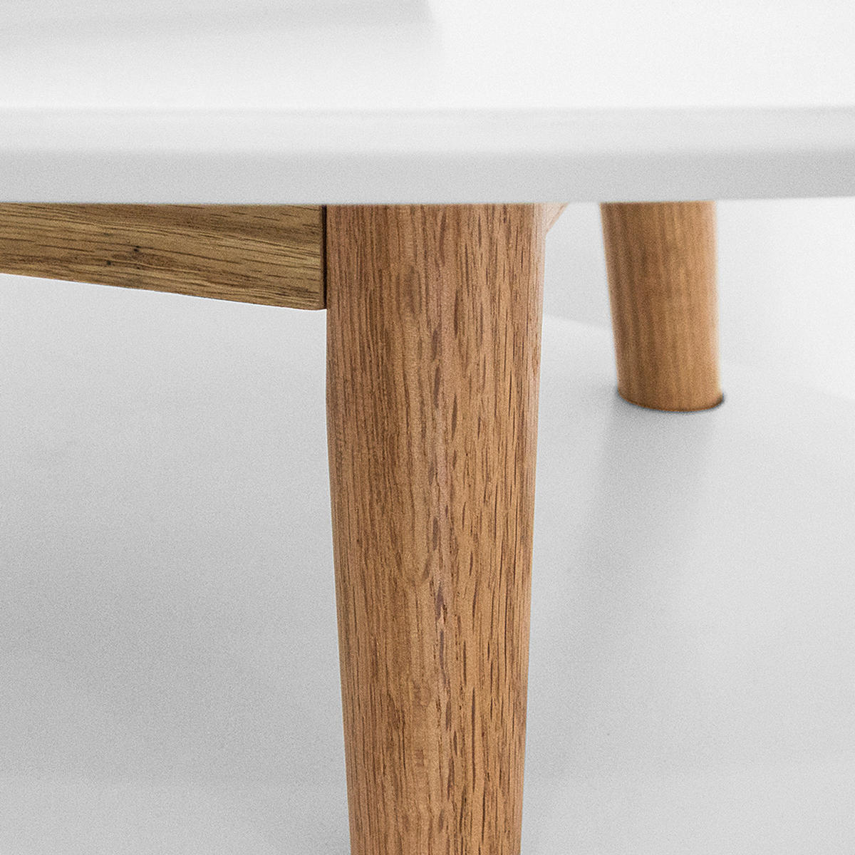 COUCHTISCH - Eichefarben/Weiß, Eichenholz/Holz (60/110/42cm) - home24