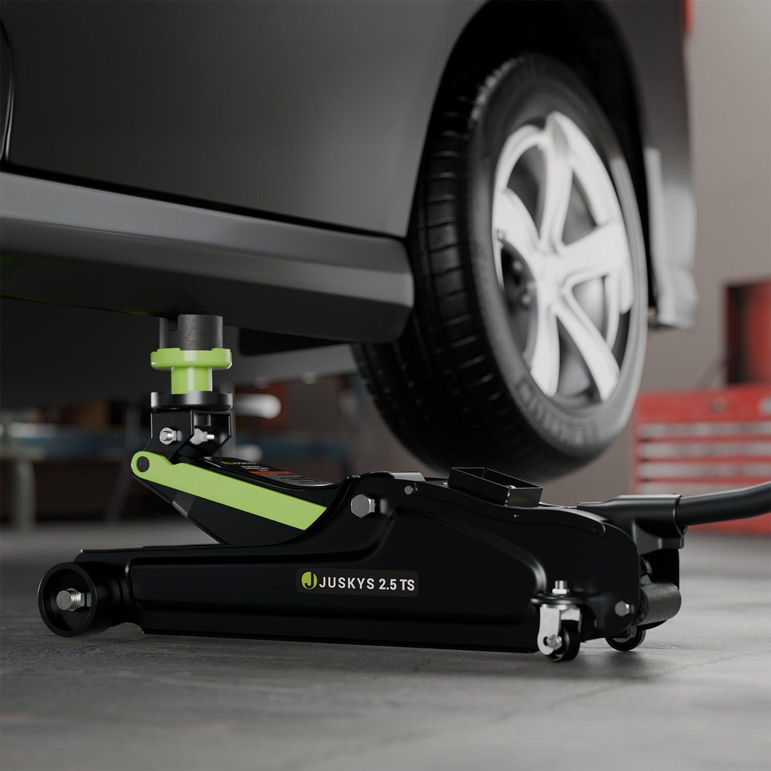 WAGENHEBER 2,5t schwarz - Schwarz, Metall (53/20/13cm) - Juskys