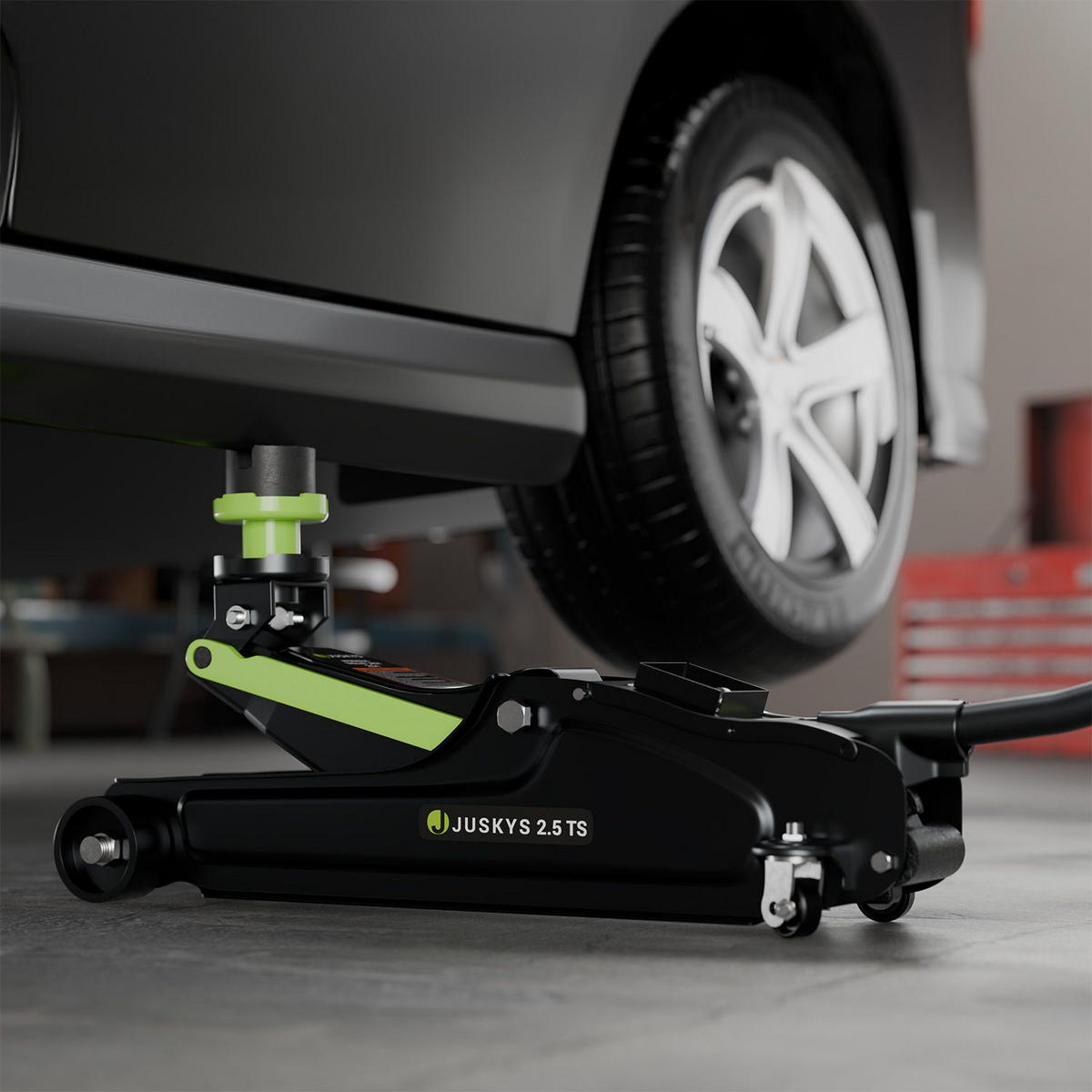 WAGENHEBER 2,5t schwarz - Schwarz, Metall (53/20/13cm) - Juskys