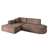 ECKSOFA Ottomane Links IREA-L1-v4 - 232x165x77 cm Braun - Braun, Holzwerkstoff/Textil (232/165cm) - ALTDECOR