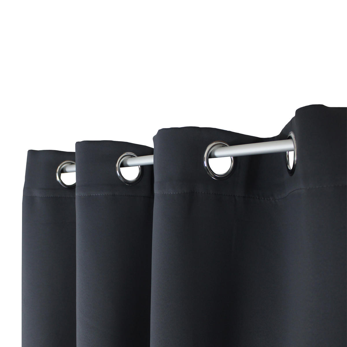 VERDUNKELUNGSVORHANG Ösen 140/145 cm Anthrazit - Anthrazit, Textil (140/145cm) - TiborTex
