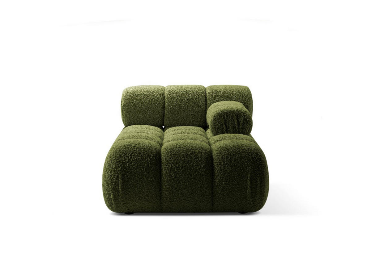 CHAISELONGUE rechts Bellis aus Boucle grün - Grün, Textil (94/70/155cm) - Micadoni