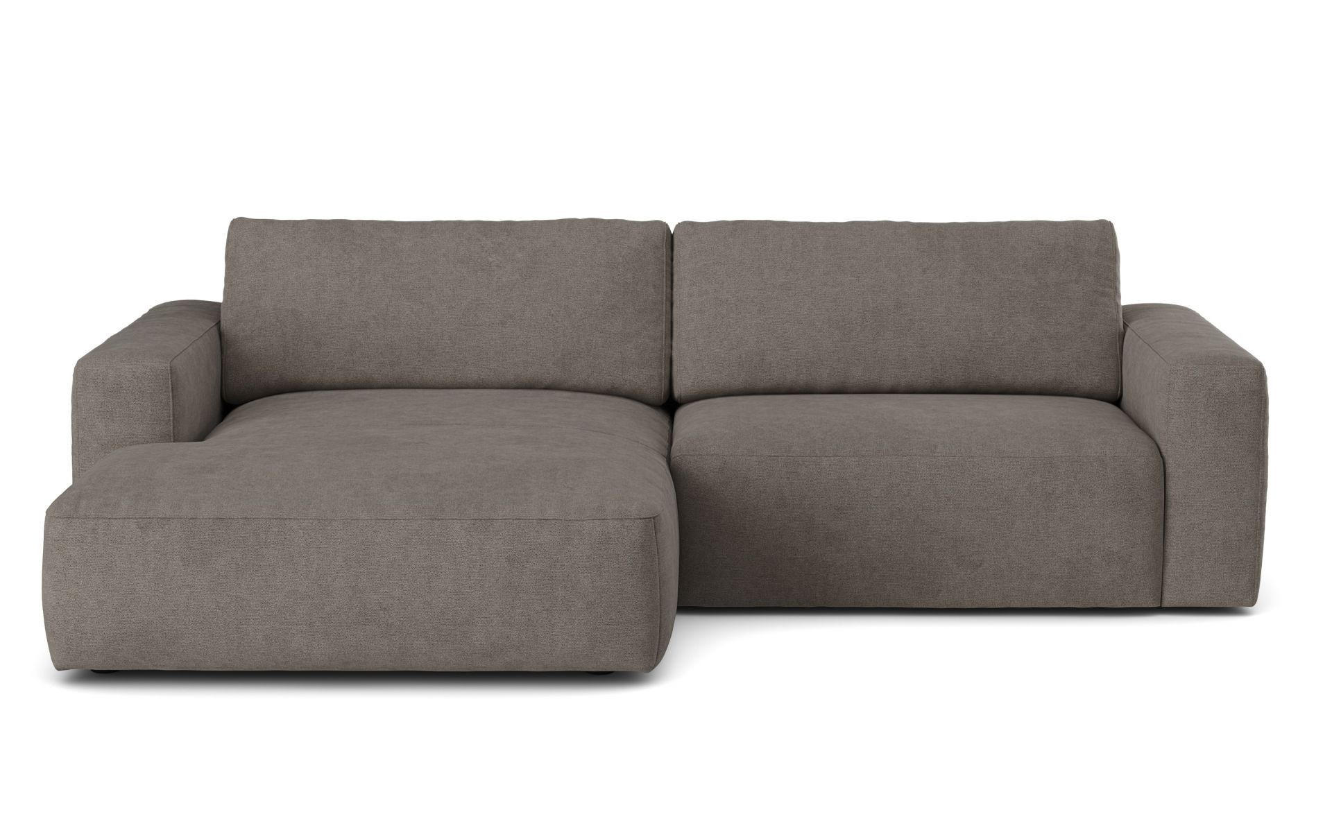 ECKSOFA mit losen Rückenkissen, wasserabweisender All Senses Stoff - Schwarz/Grau, Holz/Kunststoff (288/175cm) - Cotta