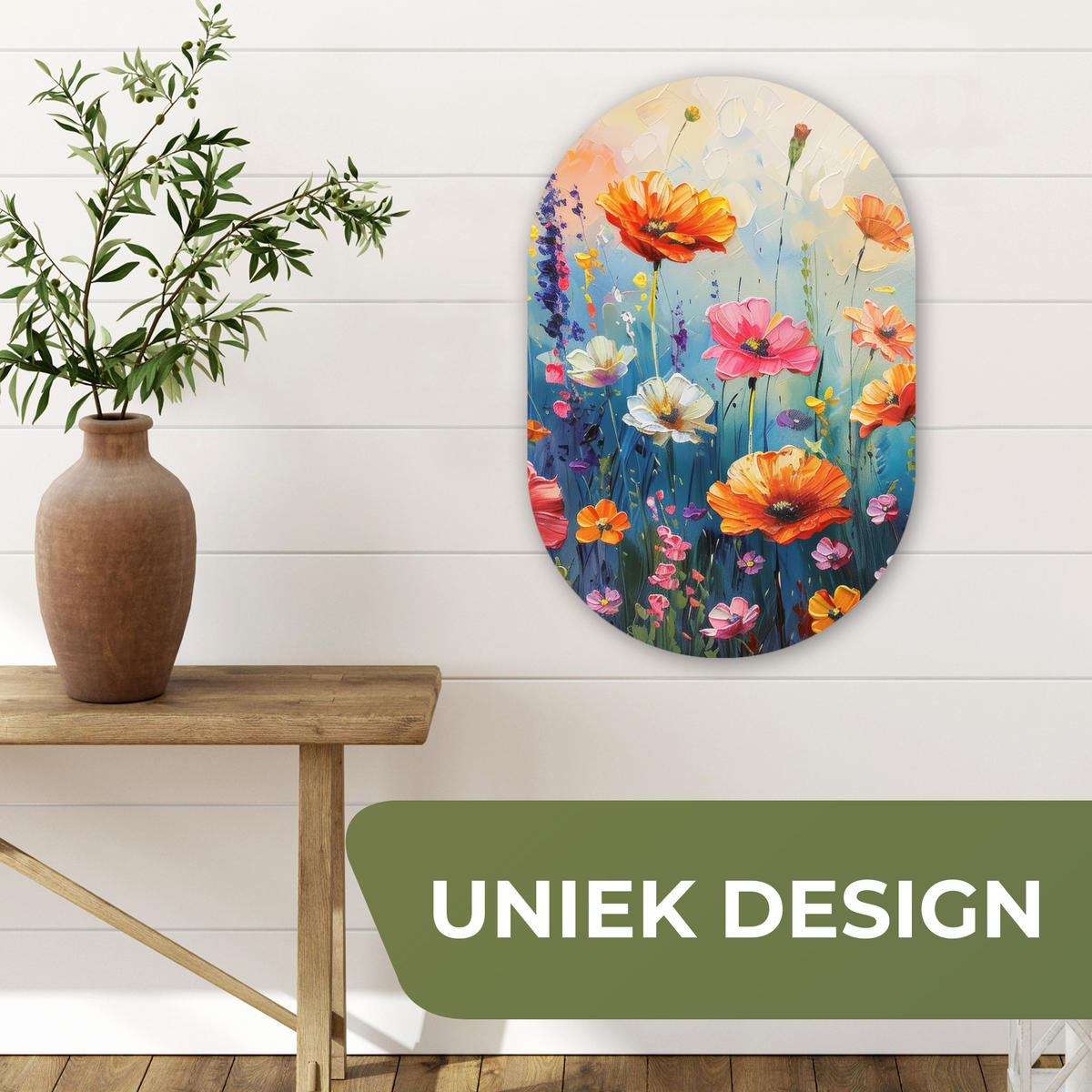 WANDBILD Blumen - Natur - Aquarell - Kunst Deko Wohnzimmer 40x60 cm - Multicolor, Kunststoff (40/60cm) - MuchoWow