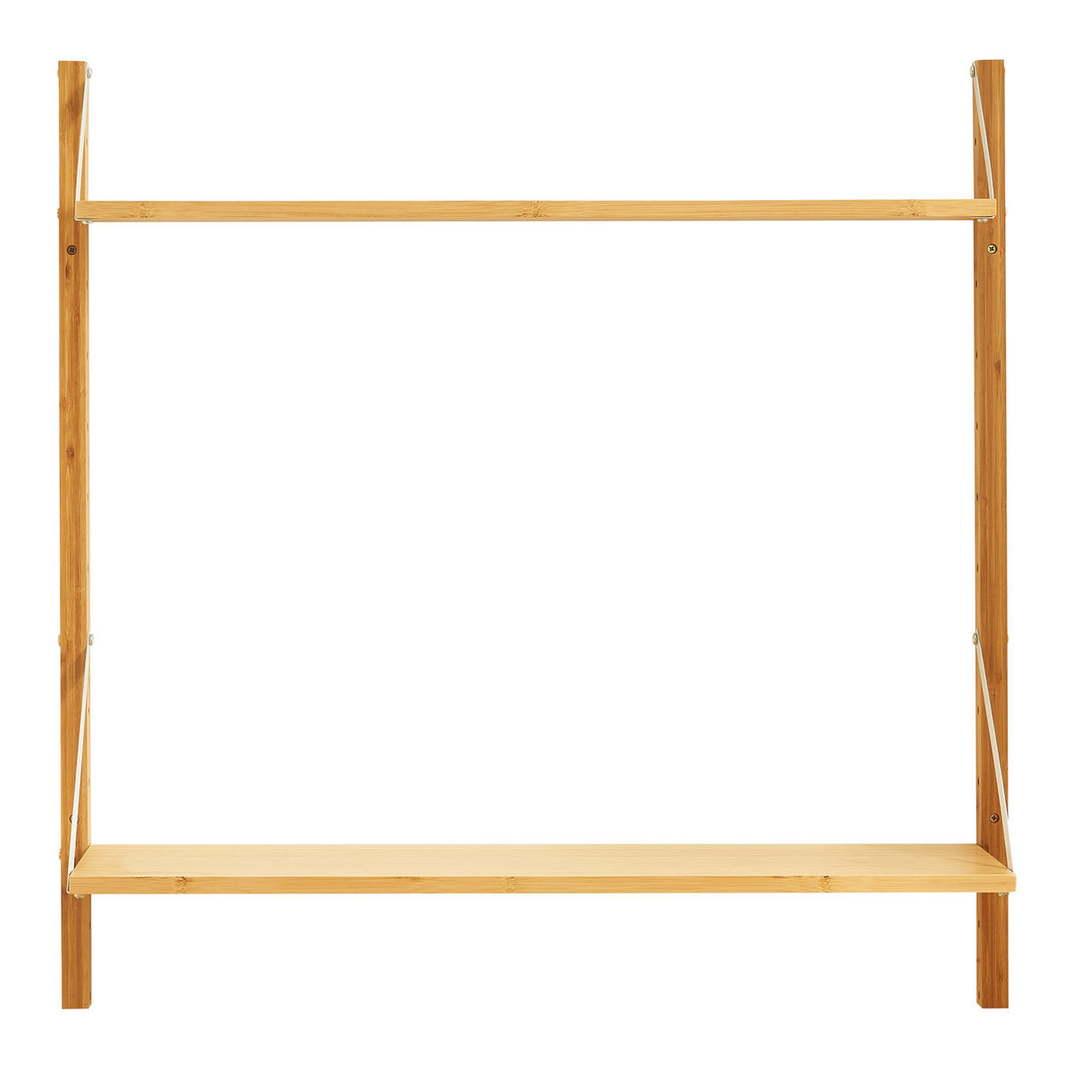 WANDREGAL Tingvoll - Naturfarben, Holz (85/85/25cm) - [en.casa]