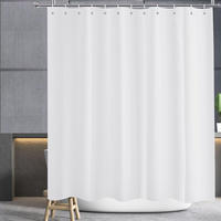 DUSCHVORHANG Weiß wasserdicht schimmelresistent mit Schlaufe Aufhängung Breite x Höhe 200 cm - Weiß, Kunststoff (120/200cm) - MCBOSON