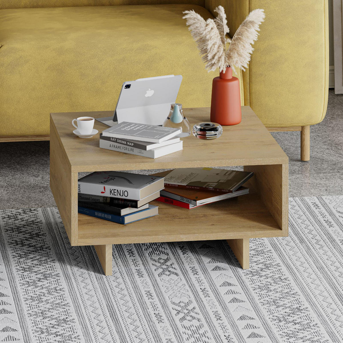 COUCHTISCH Hola Eiche 60/32/60cm - Eichefarben, Holzwerkstoff (60/60/32cm) - Decortie
