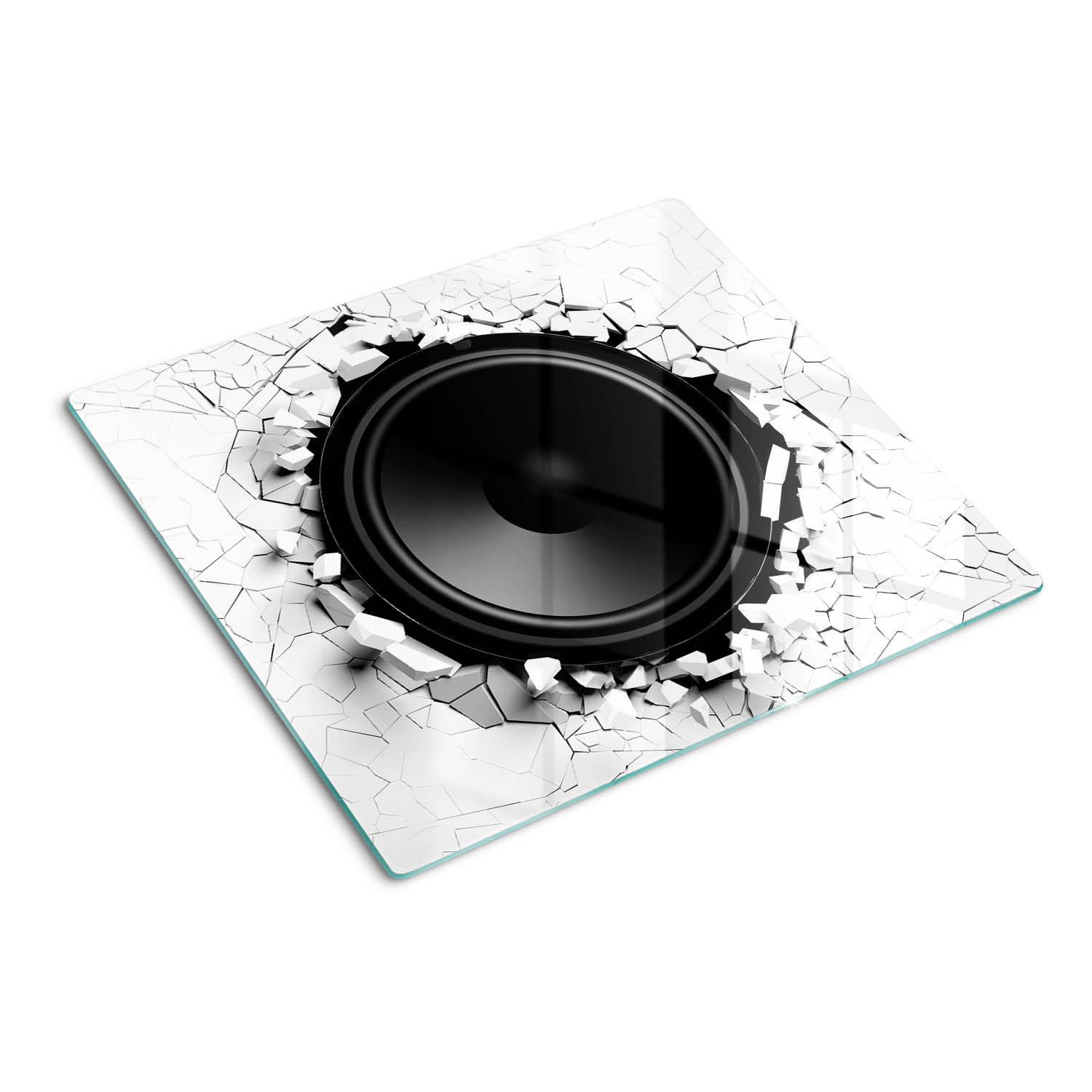 GLASPLATTE 60x52 cm Lautsprecher - Schwarz, Glas (60/0.4/52cm) - TULUP