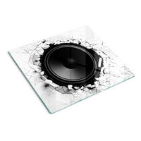 GLASPLATTE 60x52 cm Lautsprecher - Schwarz, Glas (60/0.4/52cm) - TULUP