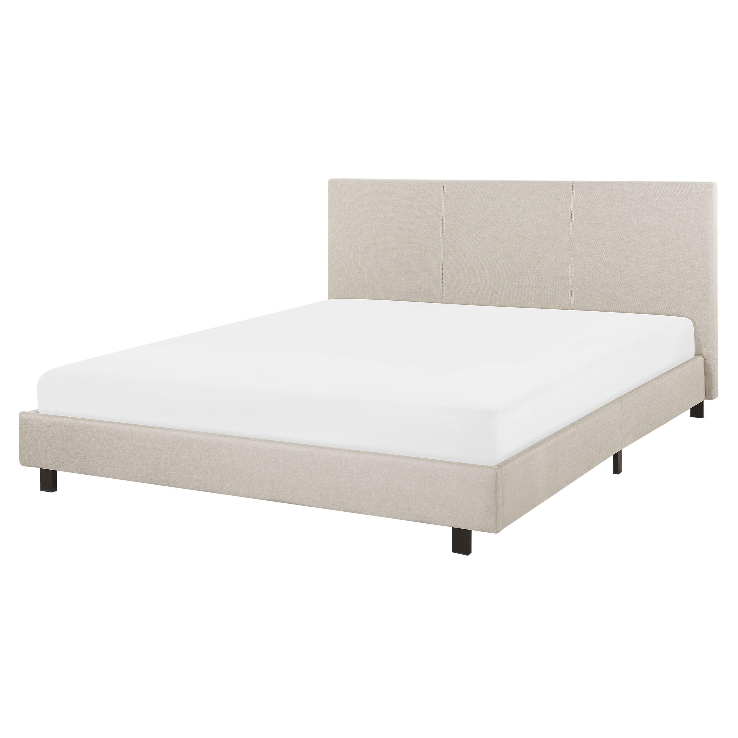 POLSTERBETT 160/200cm Beige Albi - Beige, Textil (160/200cm) - Beliani