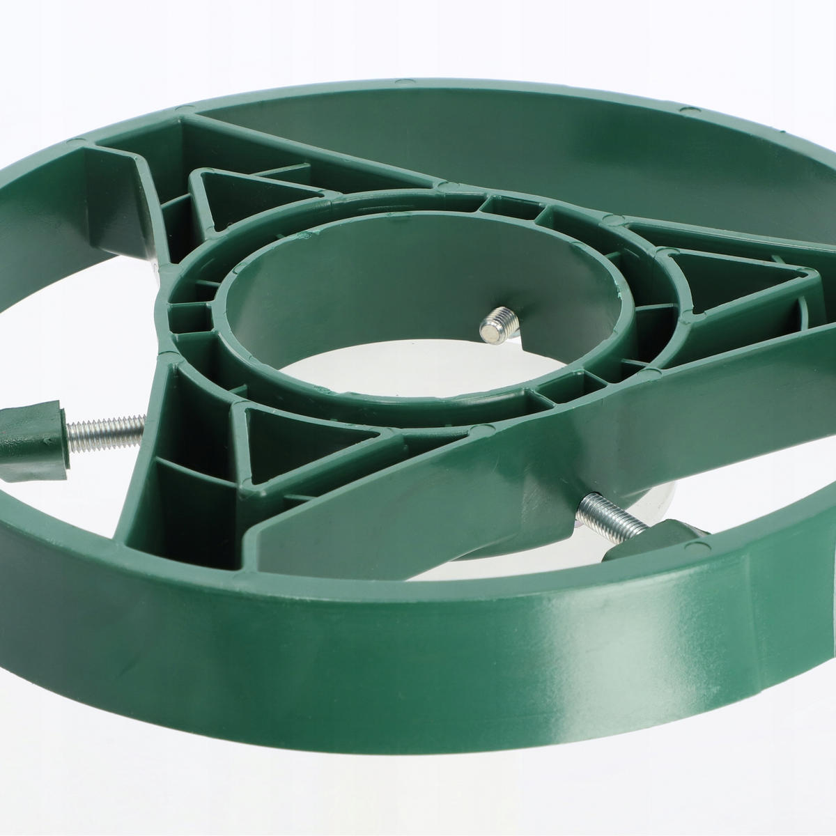 KADAX Weihnachtsbaumständer für einen echten Weihnachtsbaum, Topfbaum 2,4 m - Grün, Kunststoff (24.5cm) - KADAX