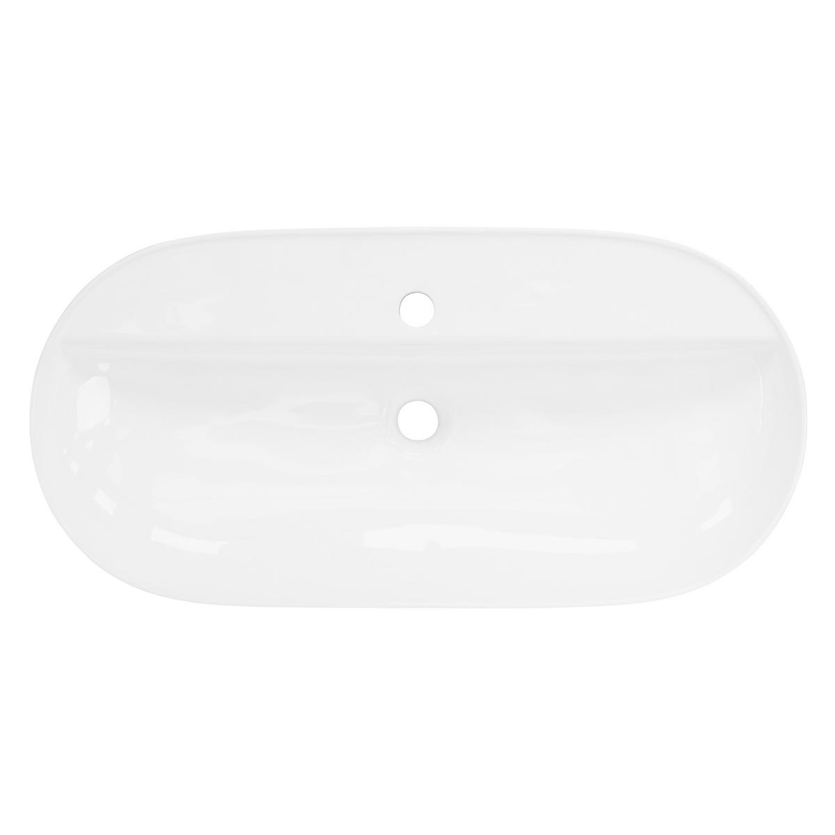 WASCHBECKEN - Weiß, Keramik (40/12/80cm) - ML-DESIGN