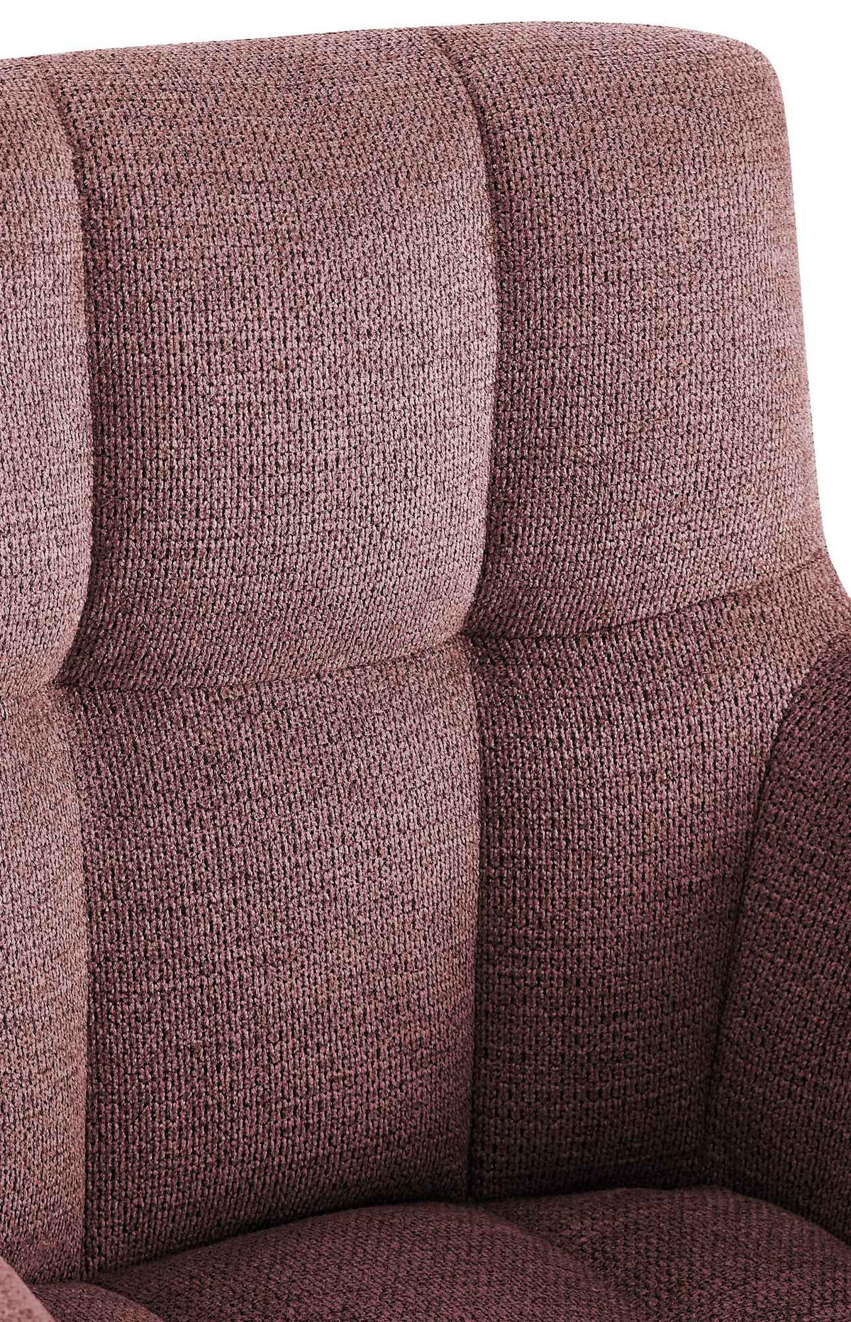 ARMLEHNENSTUHL 2er Set Stoff Rubinrot - Rot/Schwarz, Textil/Metall (59/87/59cm) - CLP