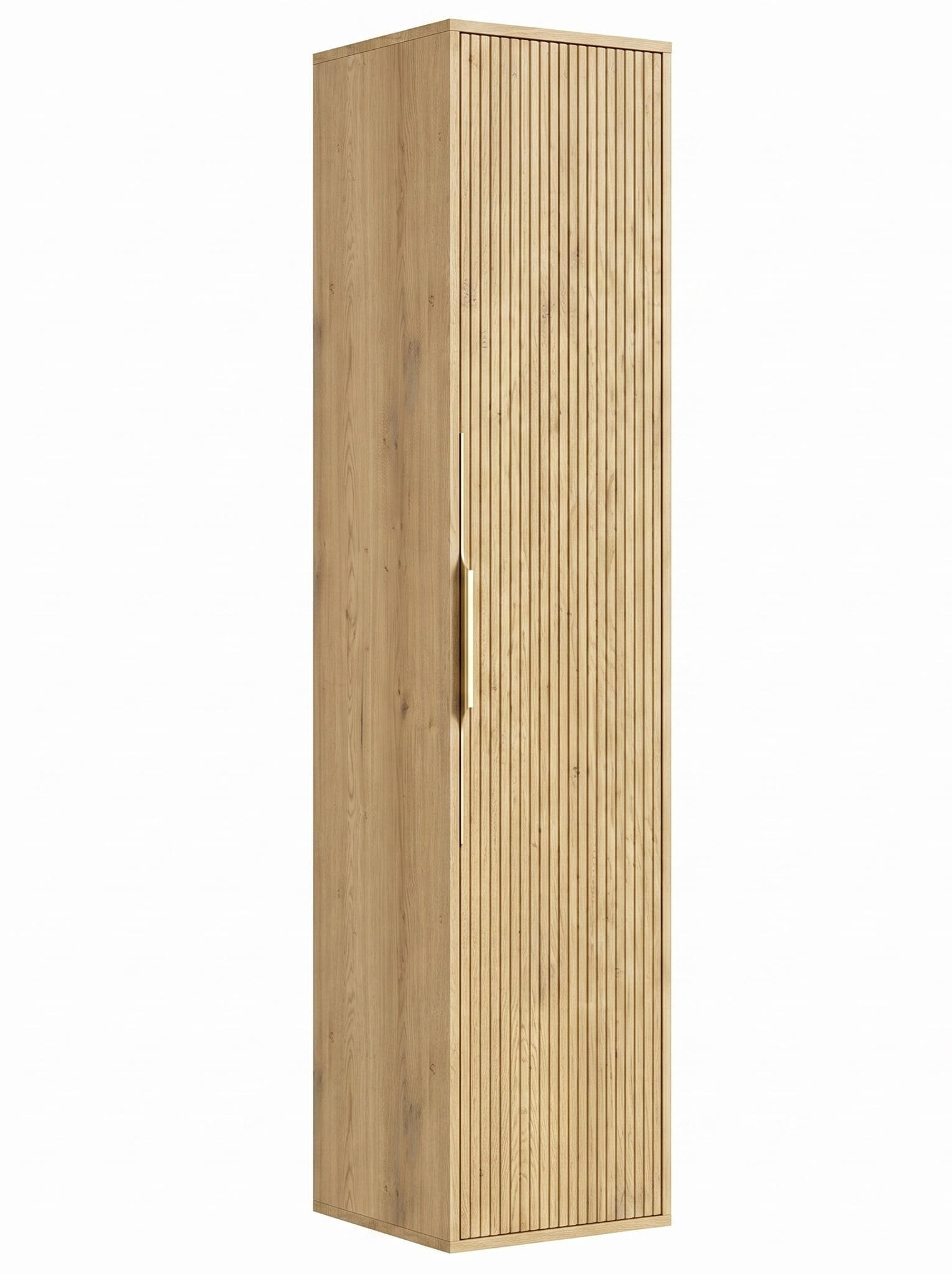 BADEZIMMERSCHRANK Rimini mit 1 Tür Eiche - 38 x 33 x 170 cm - Eichefarben, Holz (33/170/38cm) - Badplaats