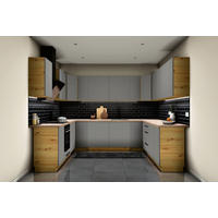 U-KÜCHE Nexa Grau & Artisan-Eiche – 300 × 240 × 240 cm – KÜ-NEXA-001 - Grau, Holzwerkstoff (300/212/240cm) - ROYAL24_MARKT