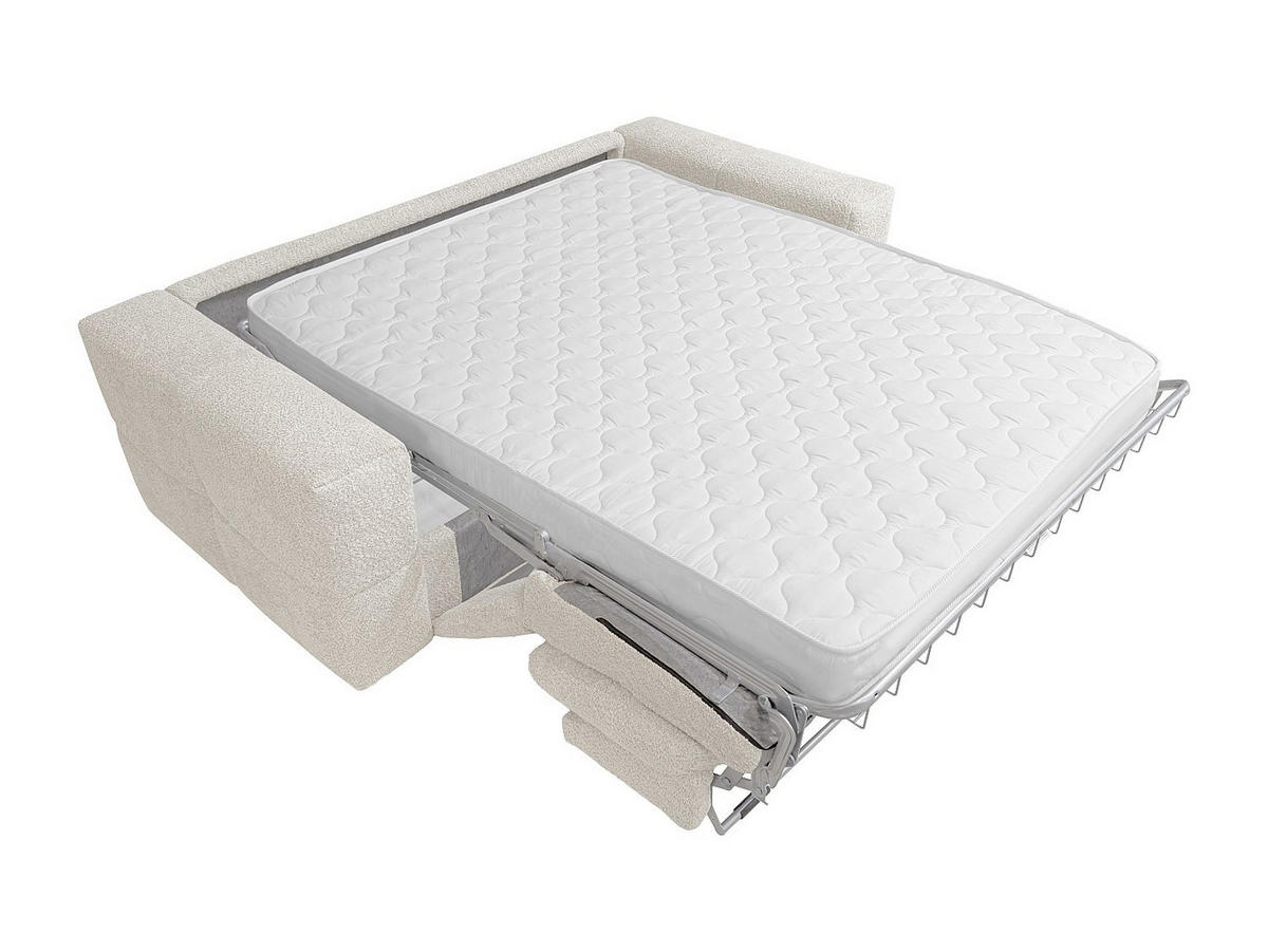 SCHLAFSOFA - 4 Personen - stoff - gebrochenes weiß Issoro - Weiß, Textil (235/90/105cm) - Vente-Unique