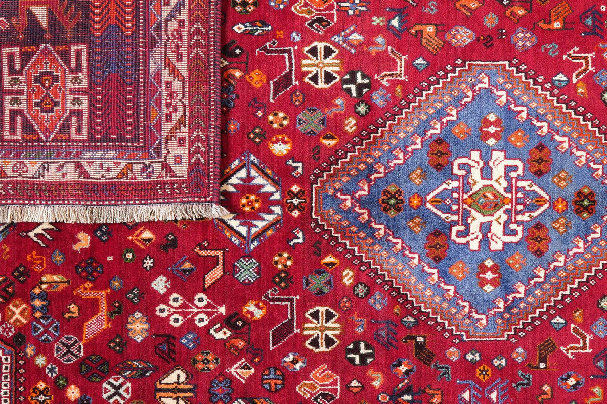 ORIENTTEPPICH handgeknüpft Gashgai Rot 279/174 cm Schurwolle - Rot, Textil (174/279cm) - Looma