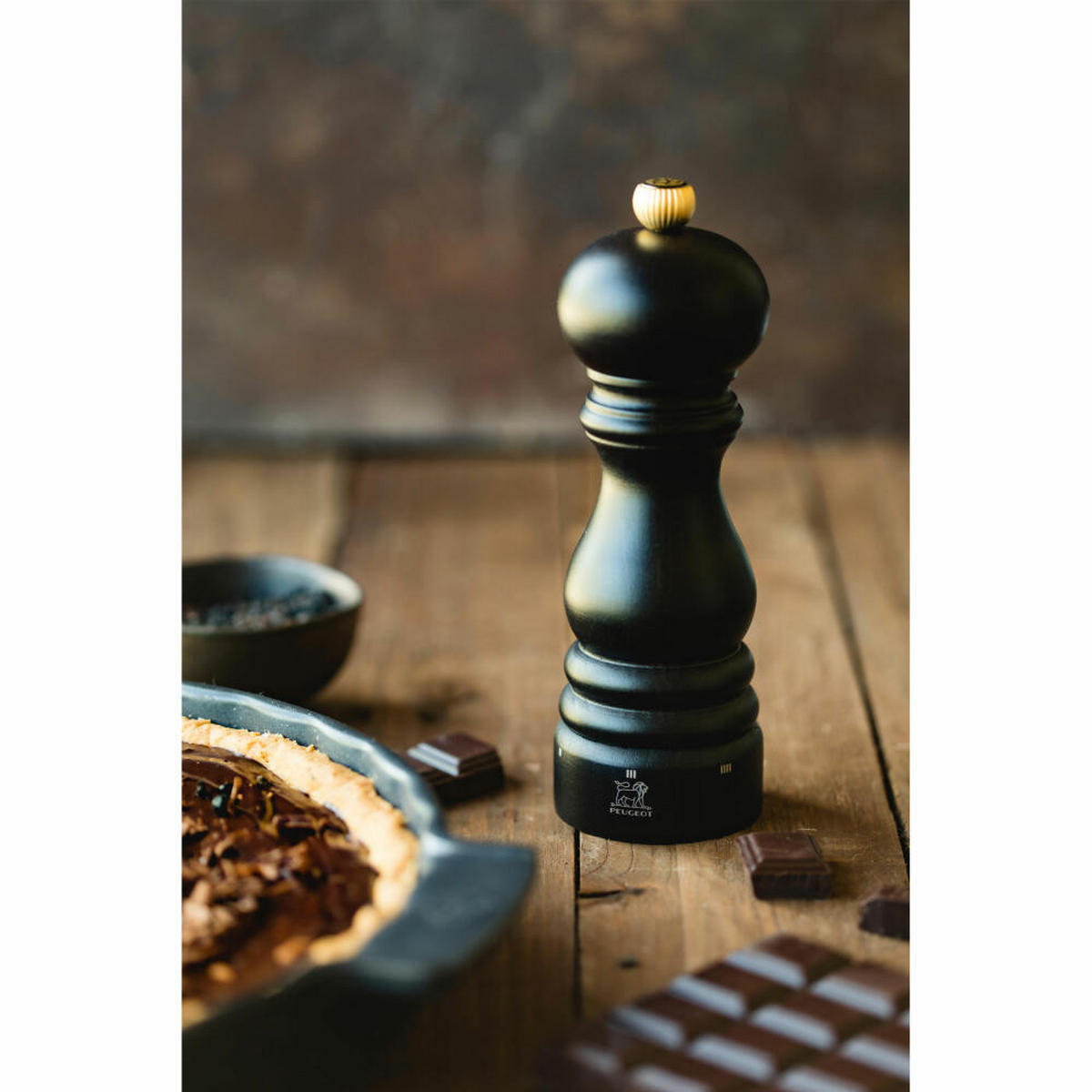 PFEFFERMÜHLE Paris uSelect 18cm Buchenholz Schokolade Stahlmahlwerk - Schwarz, Holz (5.9/18/5.9cm) - PEUGEOT