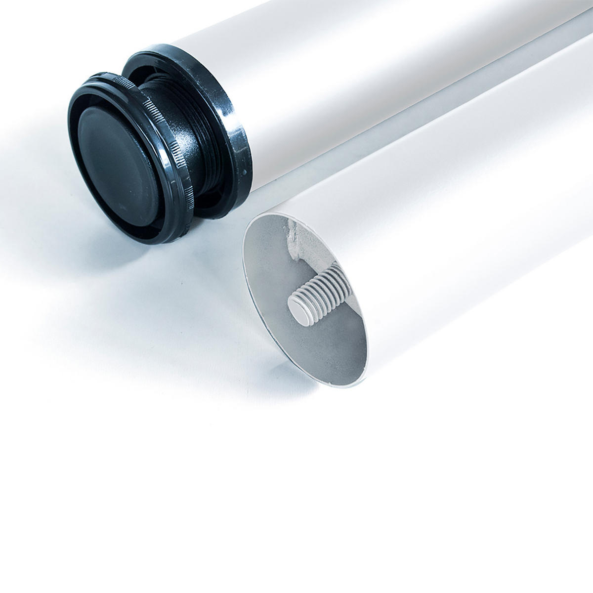 TISCHBEINE, Durchmesser 60mm, H 710mm, Stahl, Weiß lackiert 4er-set - Weiß, Metall (14.2/73/14.2cm) - EMUCA