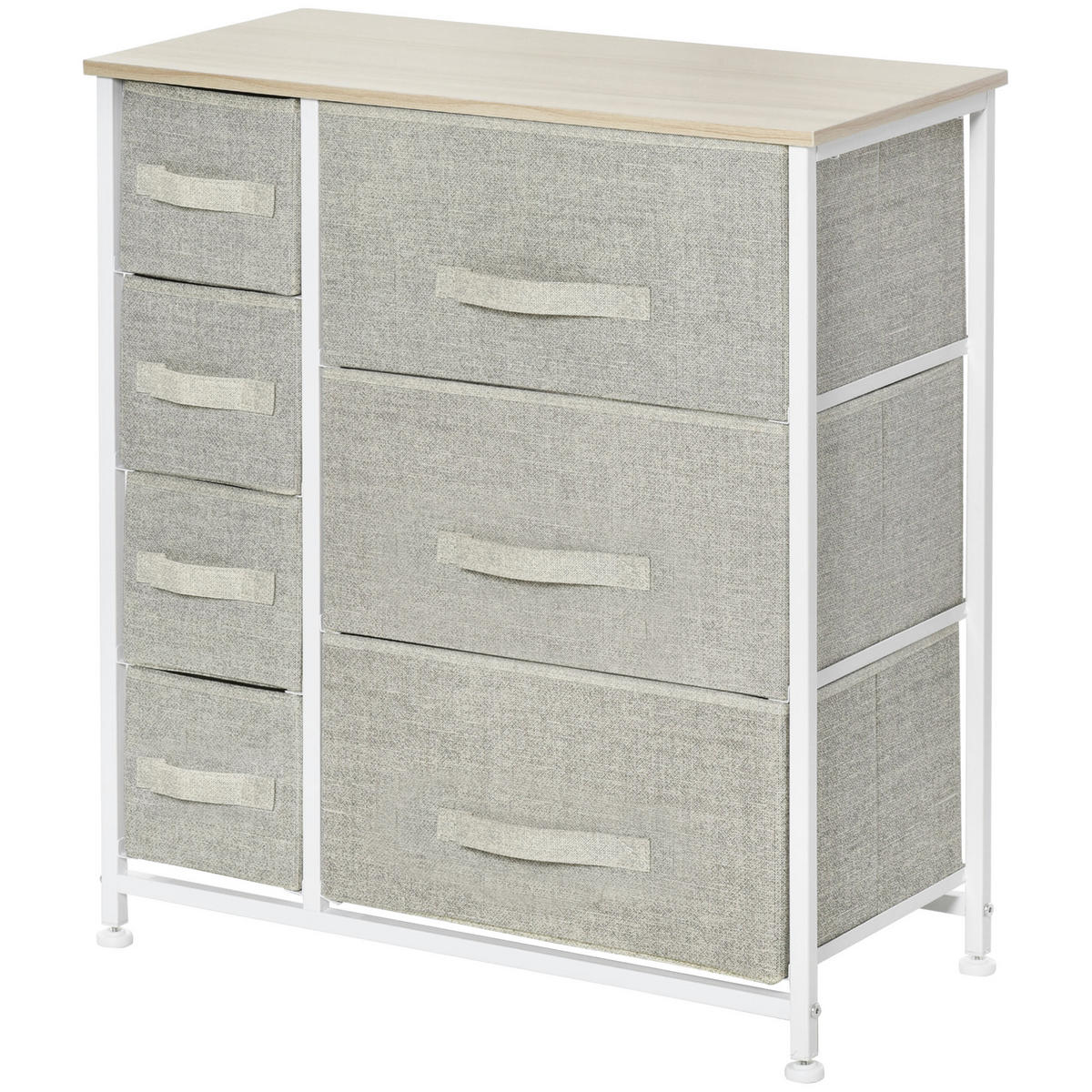KOMMODE Grau Weiß 63,5/30/71 cm - Grau, Holzwerkstoff (63.5/71/30cm) - PANGIVO