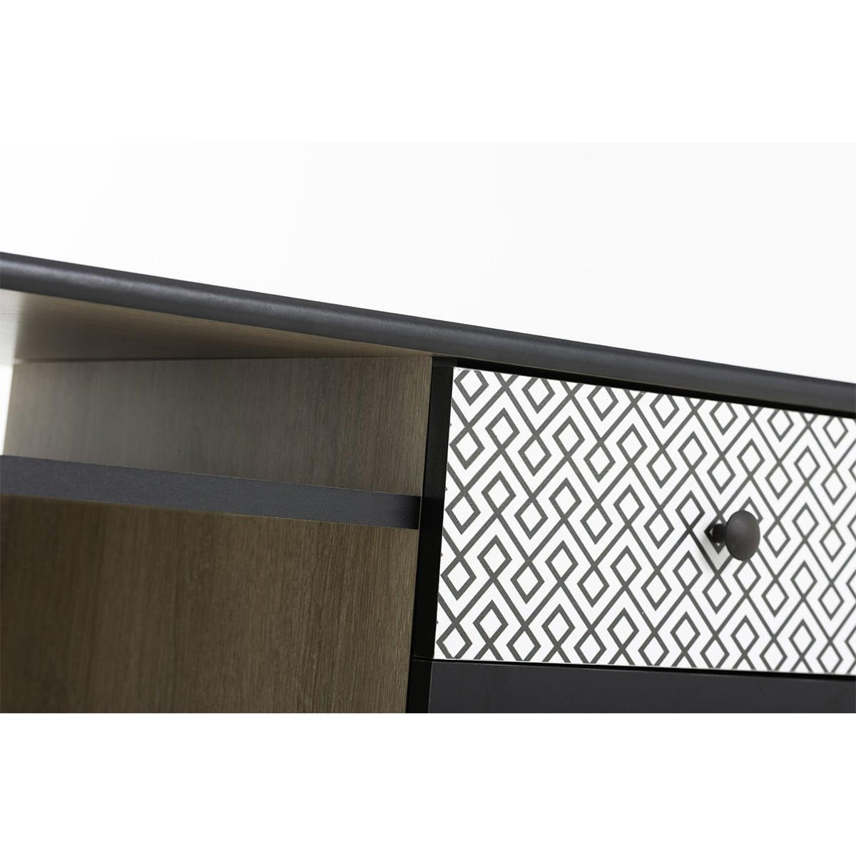 SCHREIBTISCH 1 Tür 1 Schublade Jakarta -Französisch Herstellung - Eschefarben, Holzwerkstoff (50/50/73cm) - Calicosy