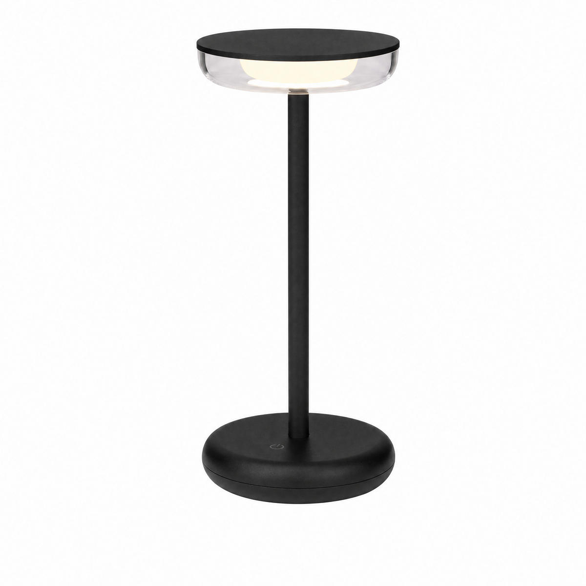 LED-TISCHLAMPE Schwarz Dimmbar Akku 1800mAh 180lm warmweiß Touch USB-C Nachttischleuchte Höhe 27,4 cm - Schwarz, Kunststoff (11/11/27.4cm) - Northpoint