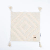 KISSENBEZUG JARA - Creme, Raute / ohne Kissenfüllung - Creme, Kunststoff (50/50cm) - Home Deluxe
