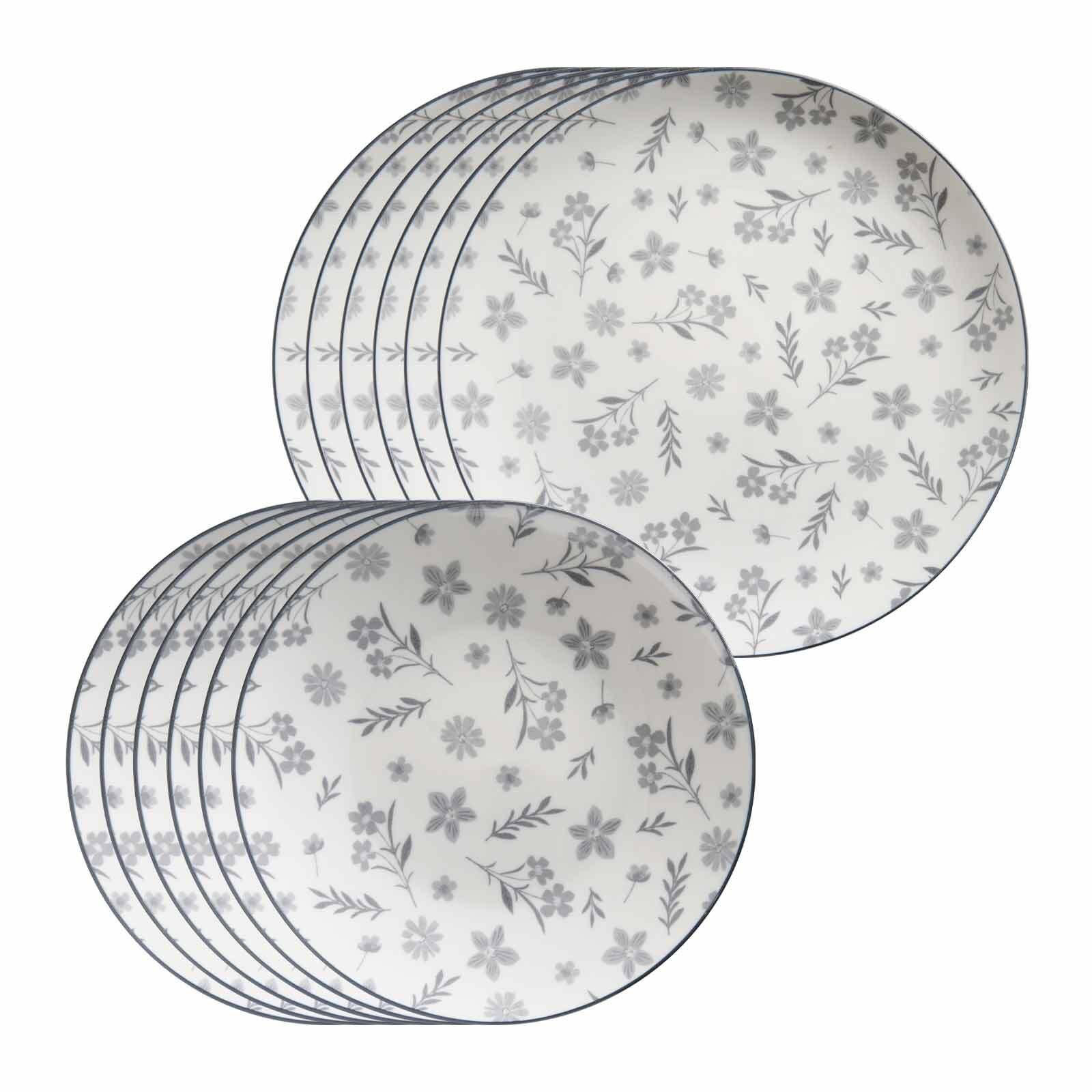 TAFELSERVICE Sendai Blume grau 12er Set - Grau, Keramik (1/1/1cm) - Ritzenhoff Breker