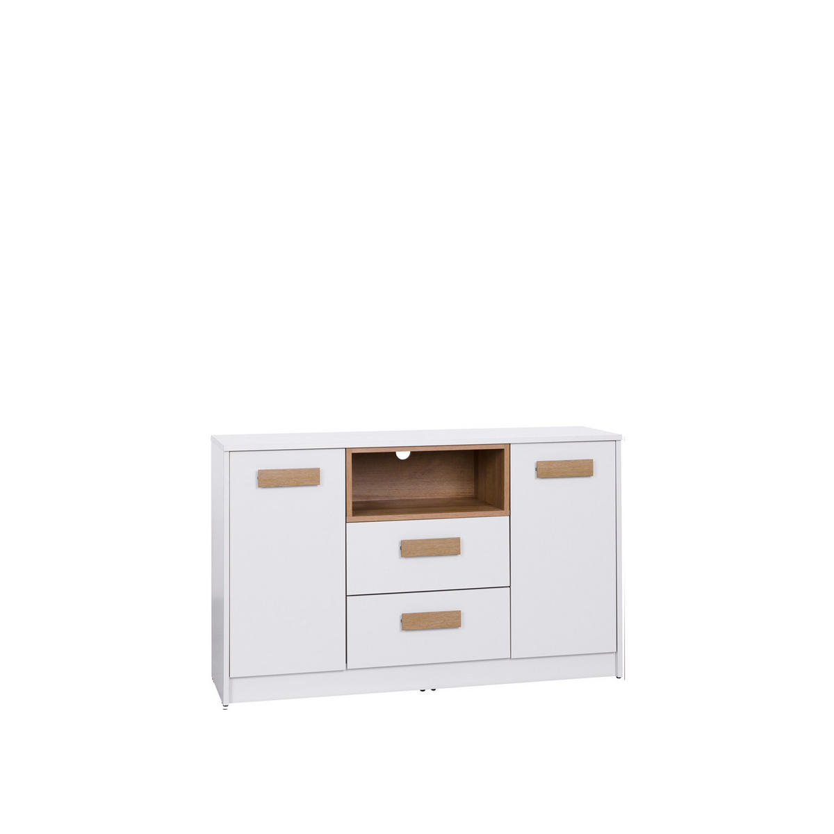 KOMMODE KOMBIKOMMODE GRANT 5/B WEIß 122,5/75,5/40 - Weiß, Holzwerkstoff (123/76/40cm) - Marmex Möbel