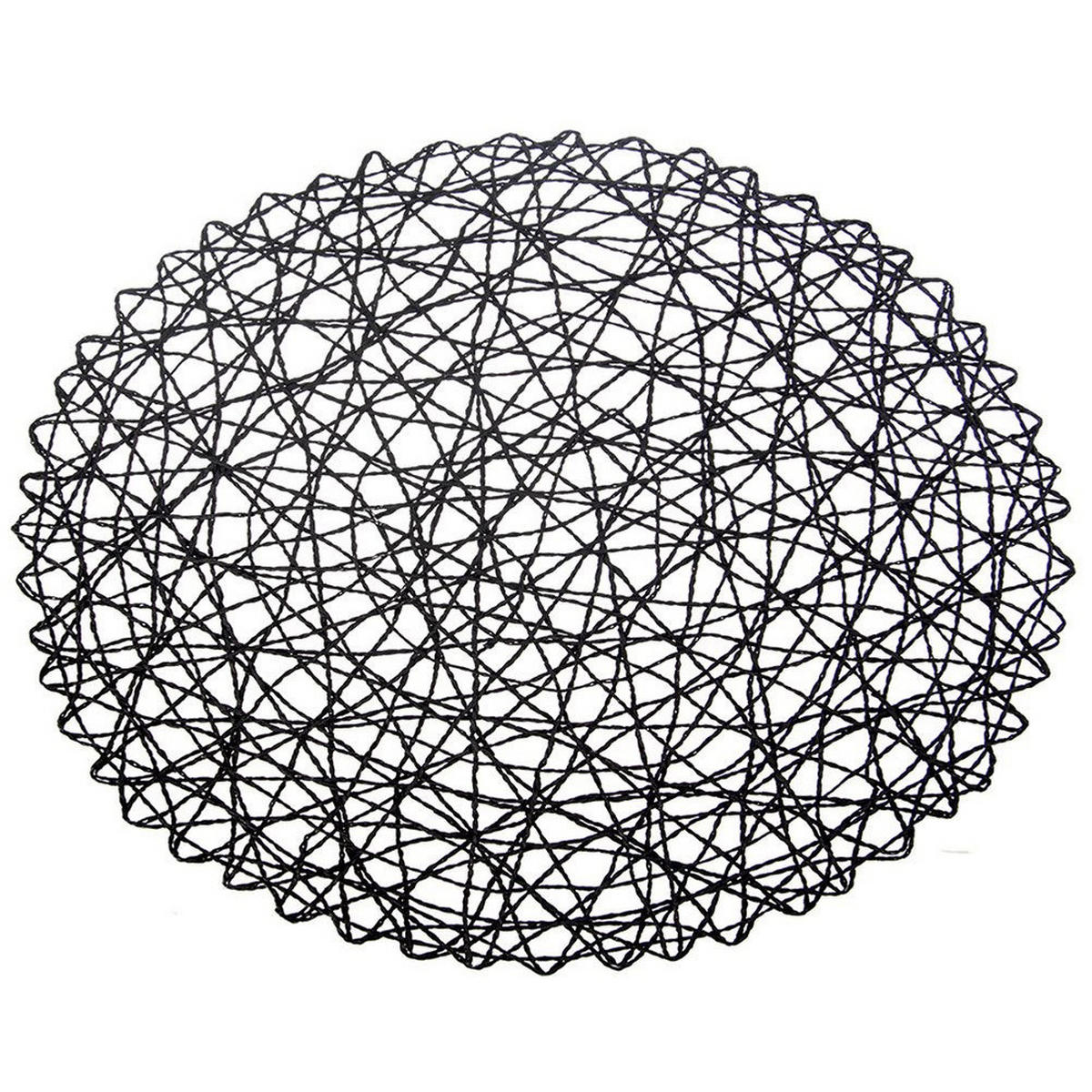 TISCHSET PAPIER RUND, Papier, schwarz, Ø 35 cm - Schwarz, Papier (35cm) - Orion 