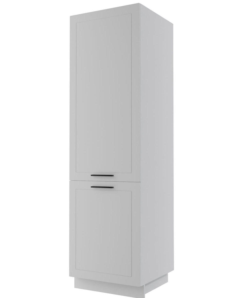 KÜHLSCHRANKUMBAUSCHRANK Quantum weiß 60 / 59 / 207cm - Weiß, Holz/Holzwerkstoff (60/207/59cm) - Feldmann-Wohnen