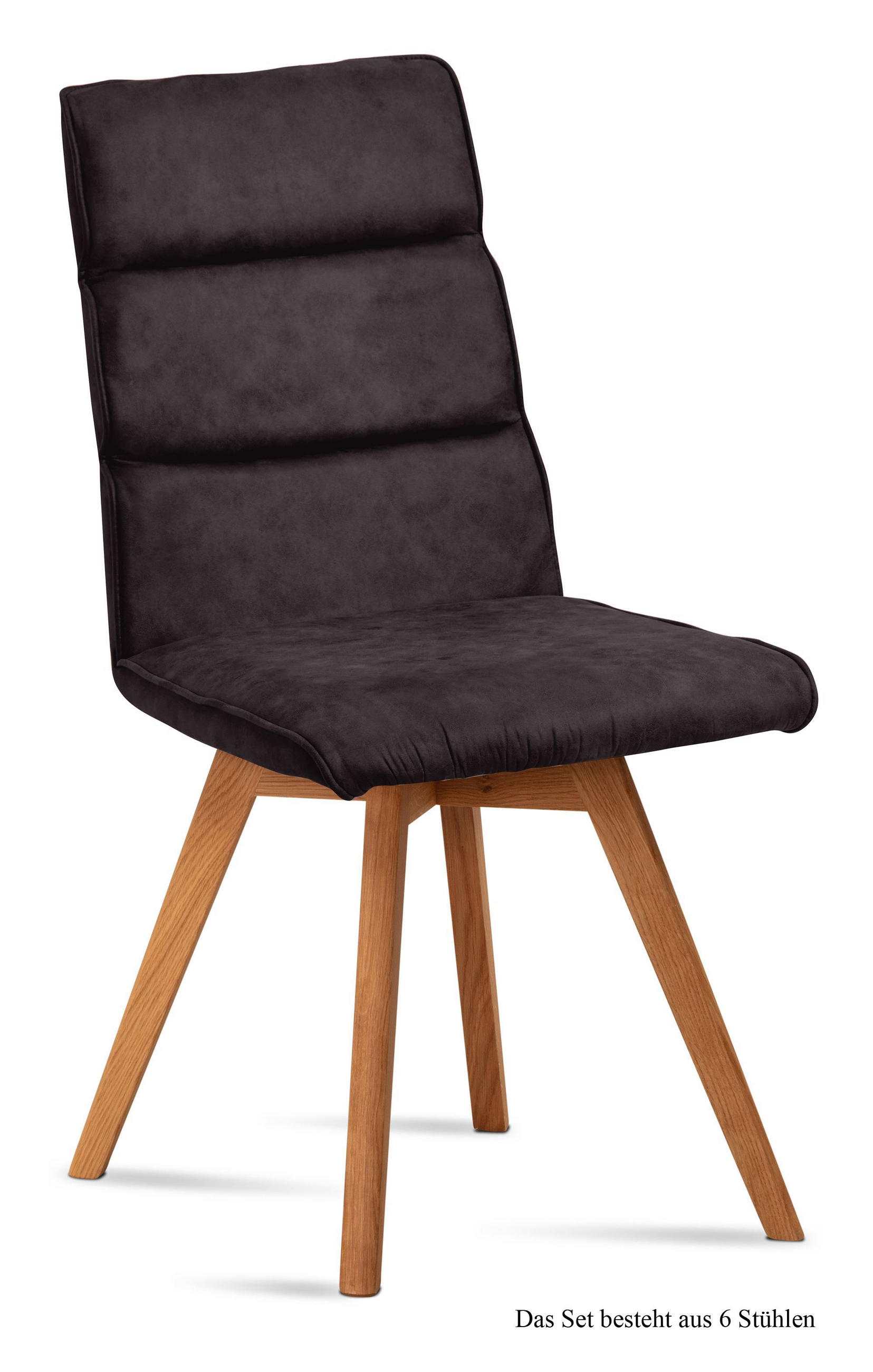 ESSZIMMERSTUHL (6er-Set) Dixie 47x92x60 Eiche geölt/Espresso - Eichefarben/Dunkelbraun, Kunststoff (60/92/47cm) - 58aufmkessel