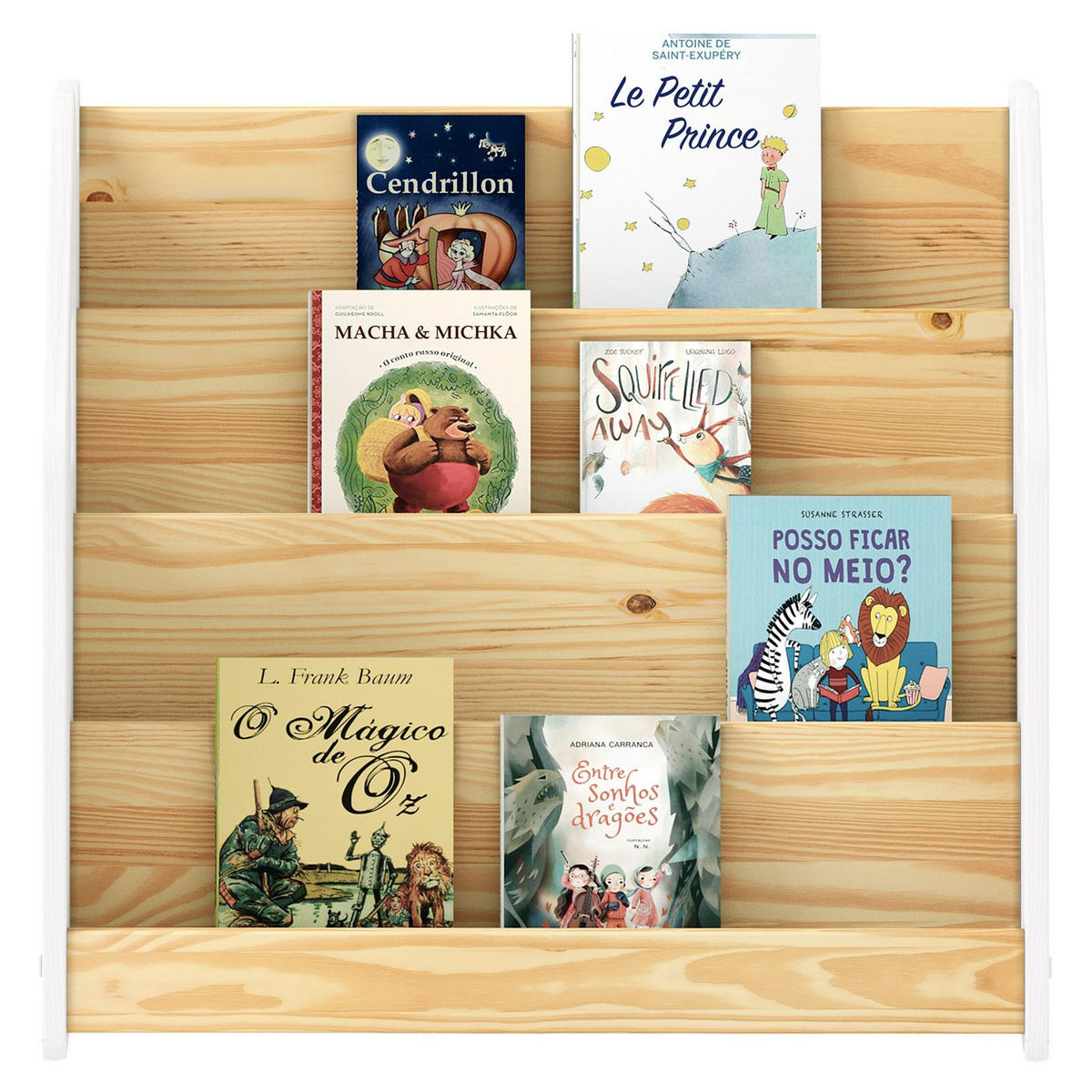 BÜCHERREGAL BRUNO - Naturfarben/Weiß, Holz (65/60/40cm) - IDIMEX