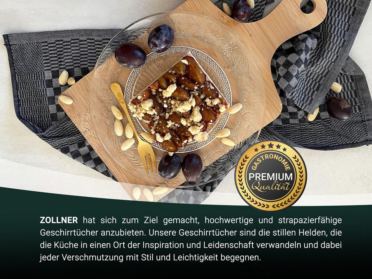 GESCHIRRTÜCHER, 10er-Set, 46x70 cm, 100% Baumwolle, Schwarz - Schwarz, Textil (46/70cm) - Zollner
