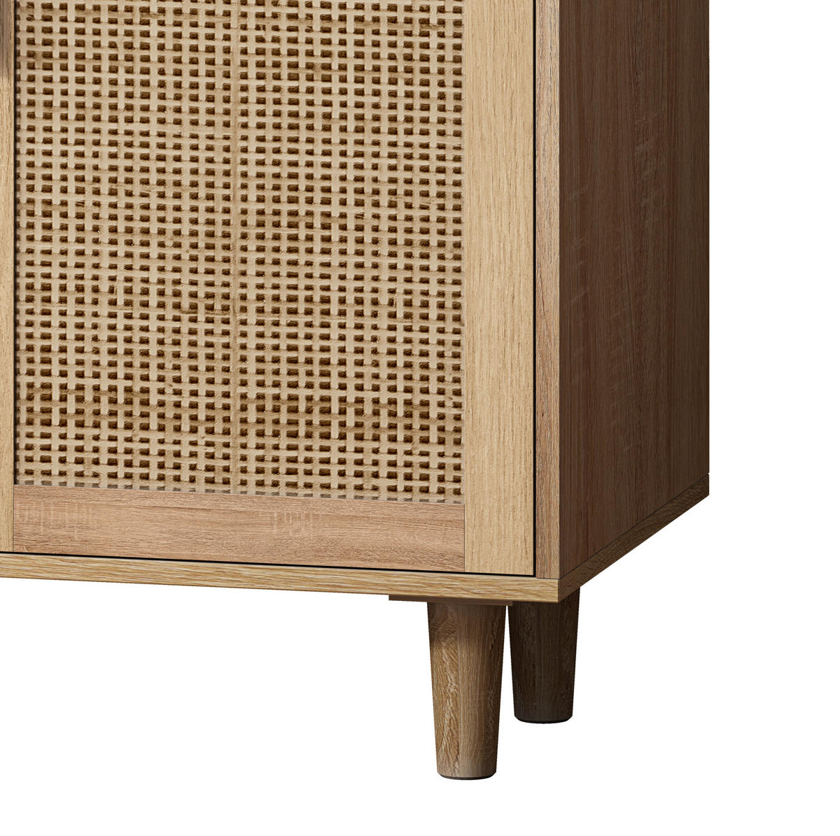 SIDEBOARD 158/88/40 cm Natur aus Spanplatte mit Rattantüren - Naturfarben, Holzwerkstoff (40/88/158cm) - OKMYHOME