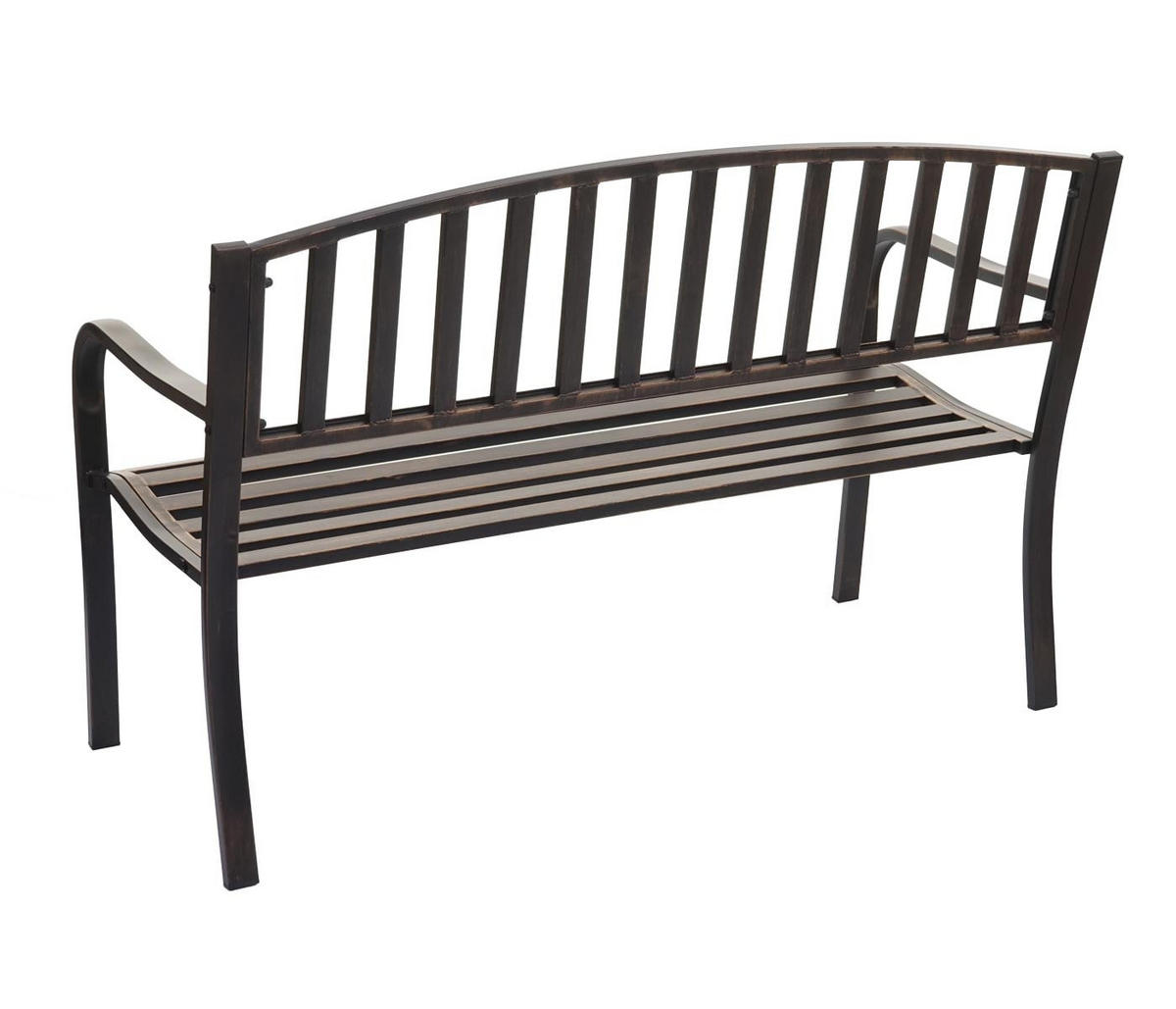 GARTENBANK 87x128x58cm Bronze 2-Sitzer - Bronzefarben, Metall (128/87/58cm) - PROREGAL