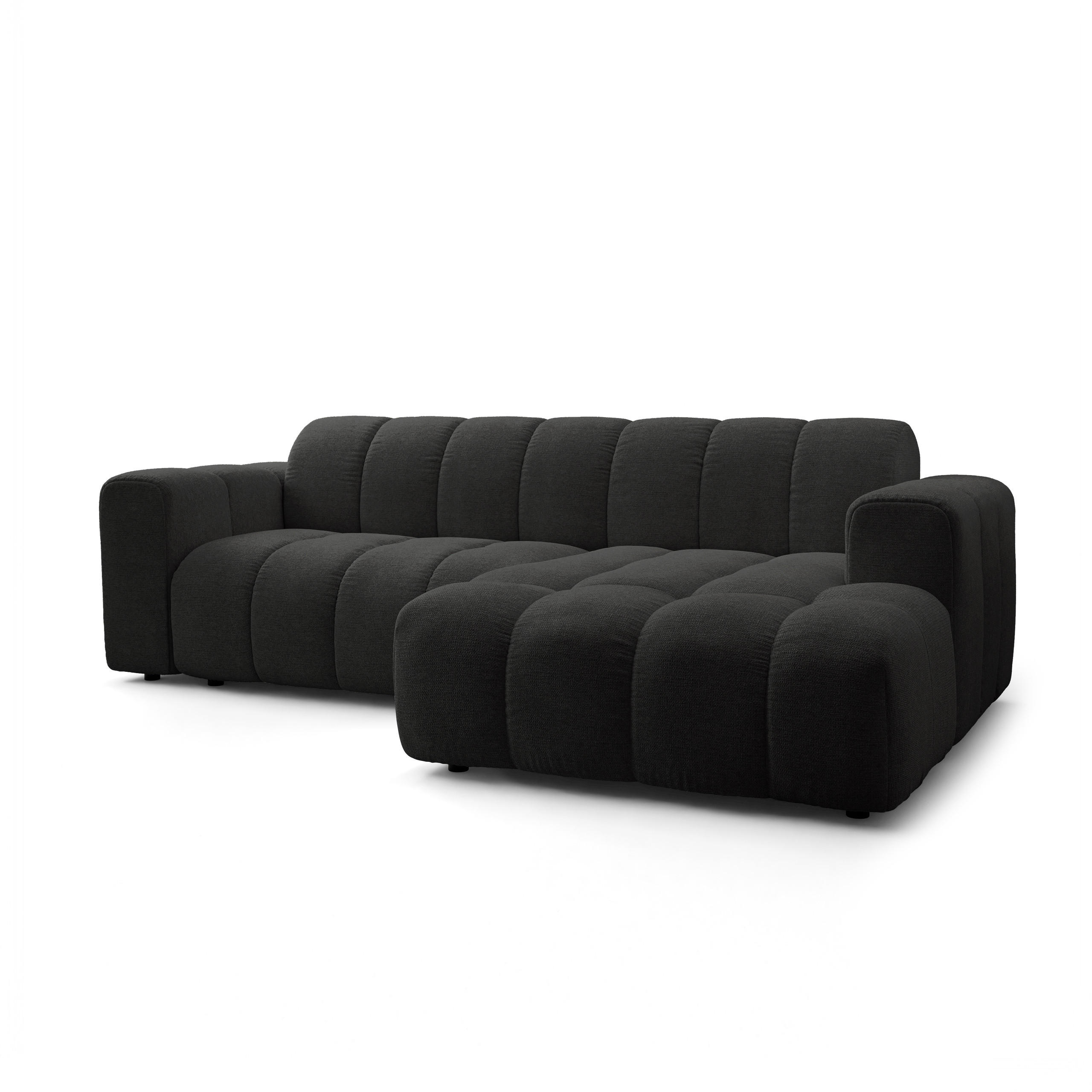 Masseno Ecksofa Schwarz 274x165 cm