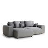 ECKSOFA MIT SCHLAFFUNKTION Solo Grau Webstoff - Schwarz/Grau, Holz/Holzwerkstoff (255/168cm) - Maison de Reve