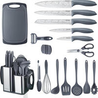 KÜCHENMESSERSET 18-teiliges Set Grau - Multicolor, Metall