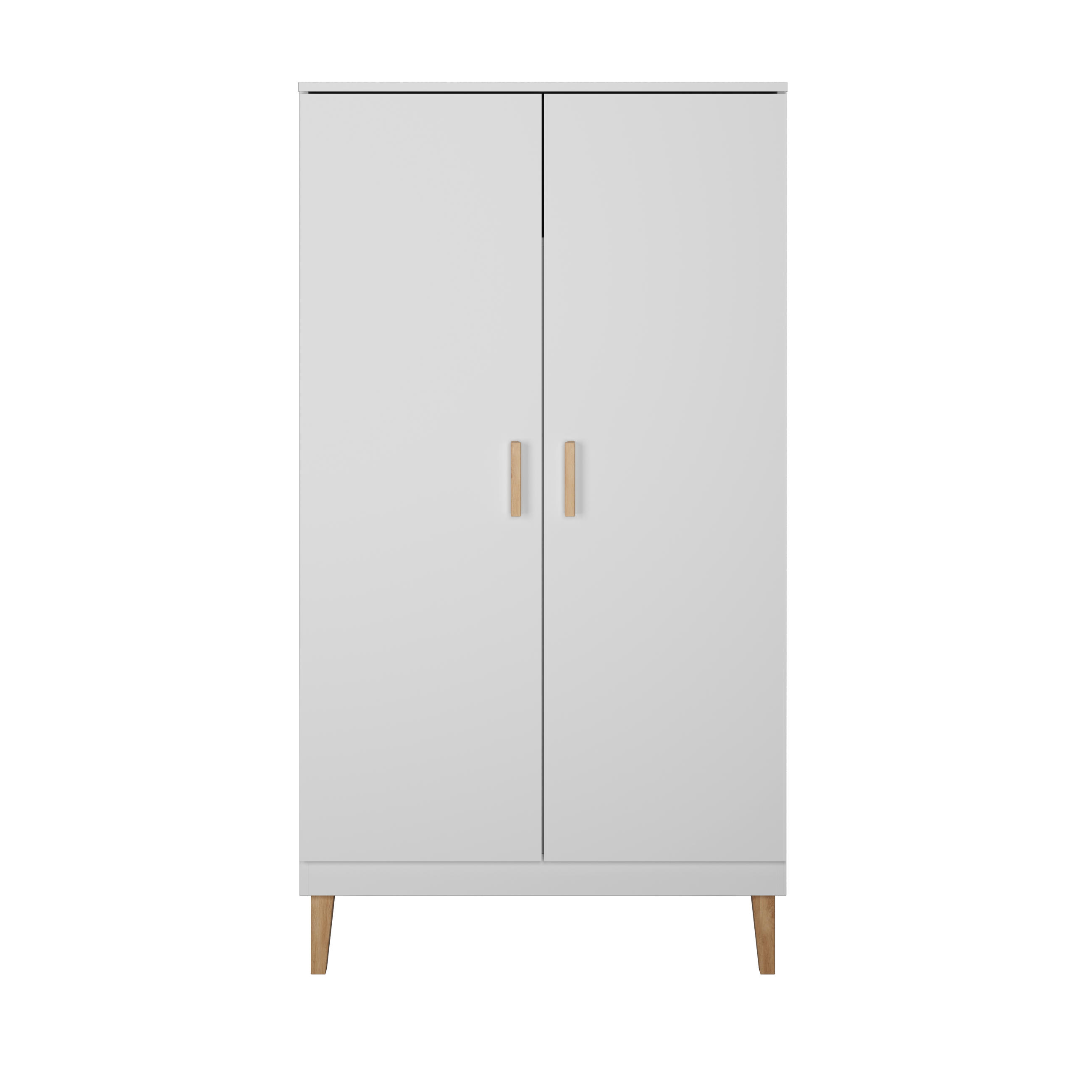 KINDERKLEIDERSCHRANK Kubi - Weiß, Holzwerkstoff (55/184/100cm) - RAUMHIRSCH FURNITURE