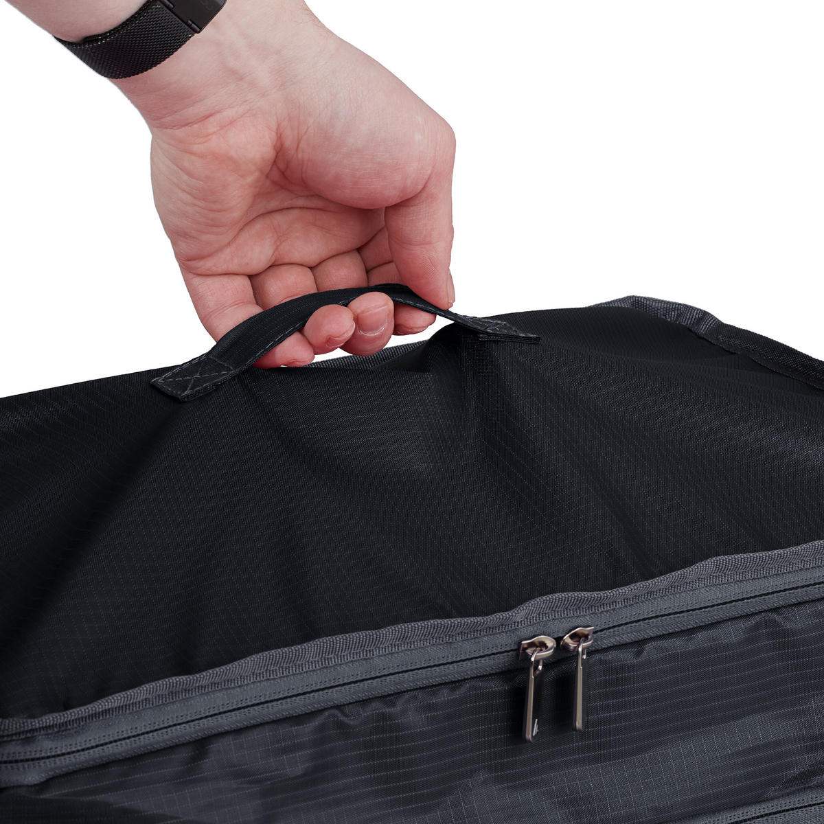 GEPÄCK-ORGANIZER - Schwarz, Textil/Metall (44/55/30cm) - Relaxdays