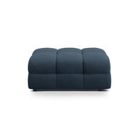 POUF Kendal aus strukturiertem Stoff marineblau - Blau, Textil (72/45/104cm) - Micadoni