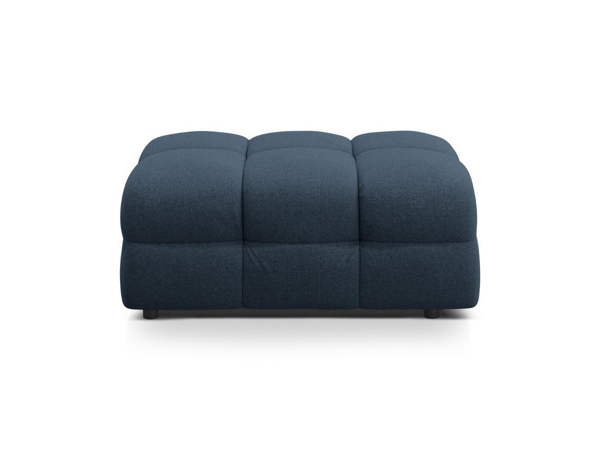 POUF Kendal aus strukturiertem Stoff marineblau - Blau, Textil (72/45/104cm) - Micadoni